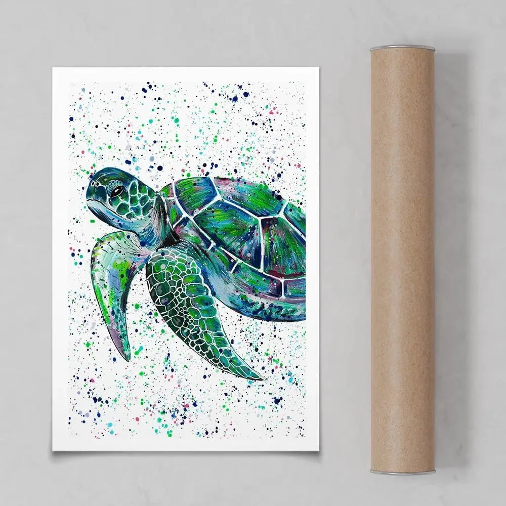 Sea Turtle Lenny Art Print Sea Turtle Lenny Art Print wall art product Emma LC Art