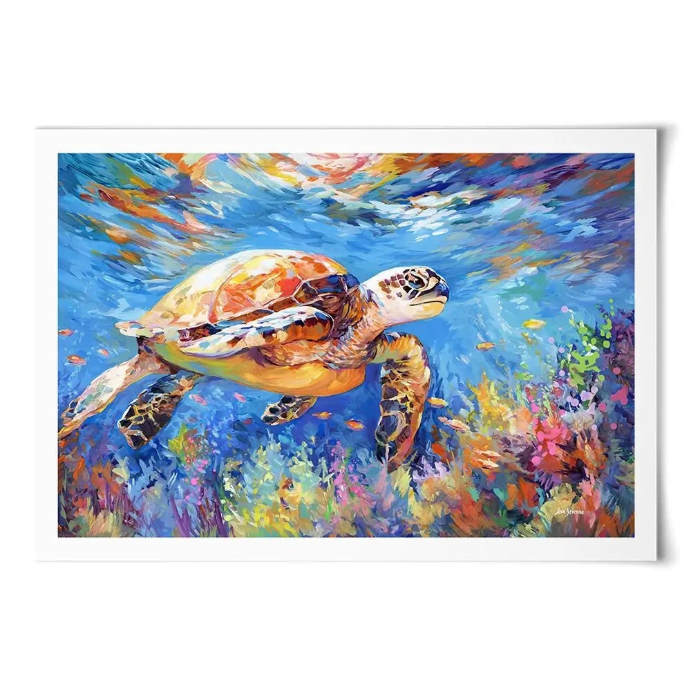 Sea Turtles Adventure Art Print Sea Turtles Adventure Art Print wall art product Leon Devenice