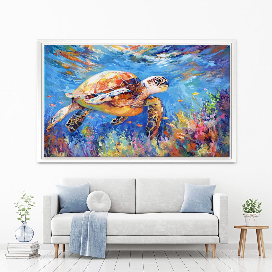 Sea Turtles Adventure Canvas Print wall art product Leon Devenice