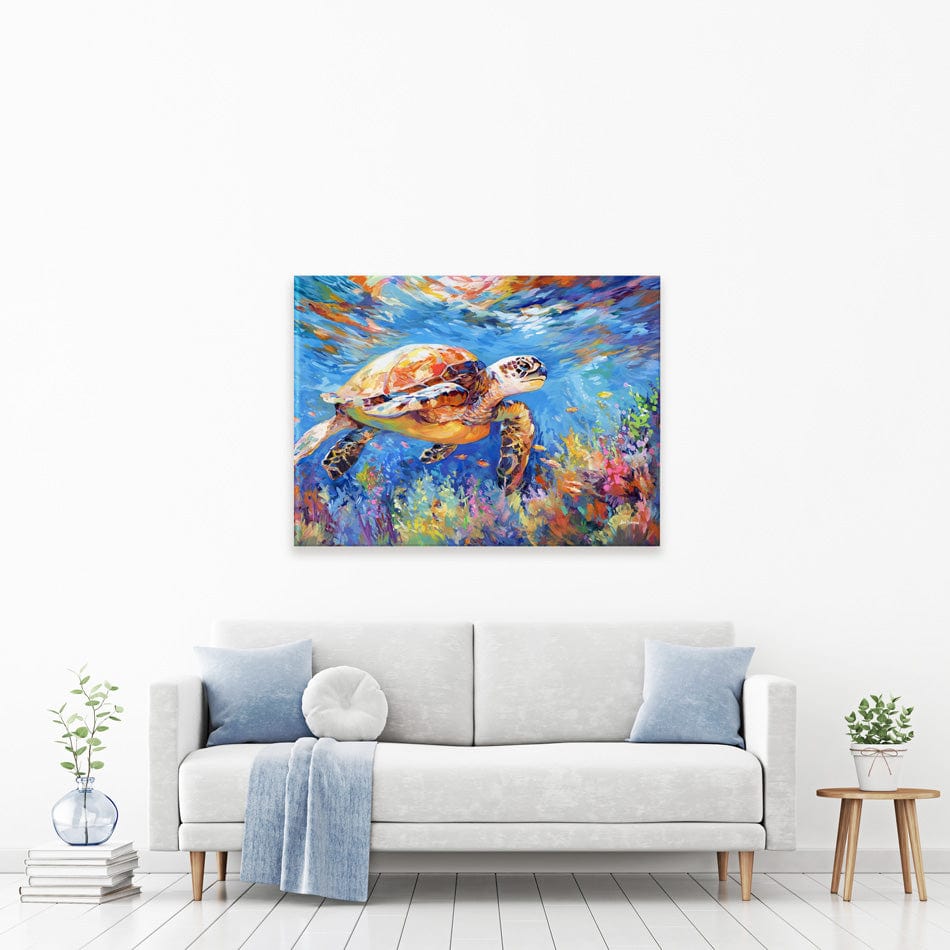Sea Turtles Adventure Canvas Print wall art product Leon Devenice