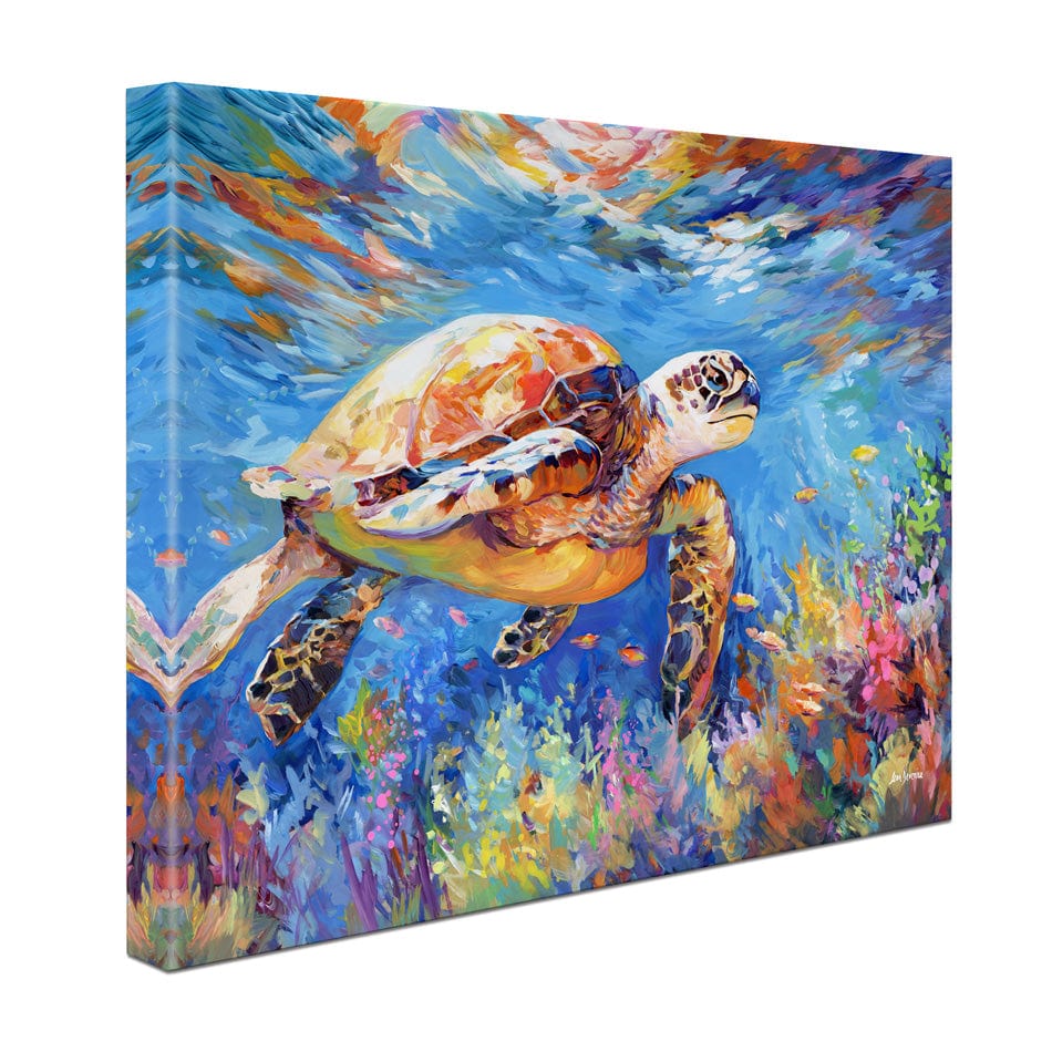 Sea Turtles Adventure Canvas Print wall art product Leon Devenice