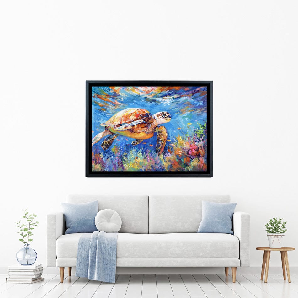 Sea Turtles Adventure Canvas Print wall art product Leon Devenice