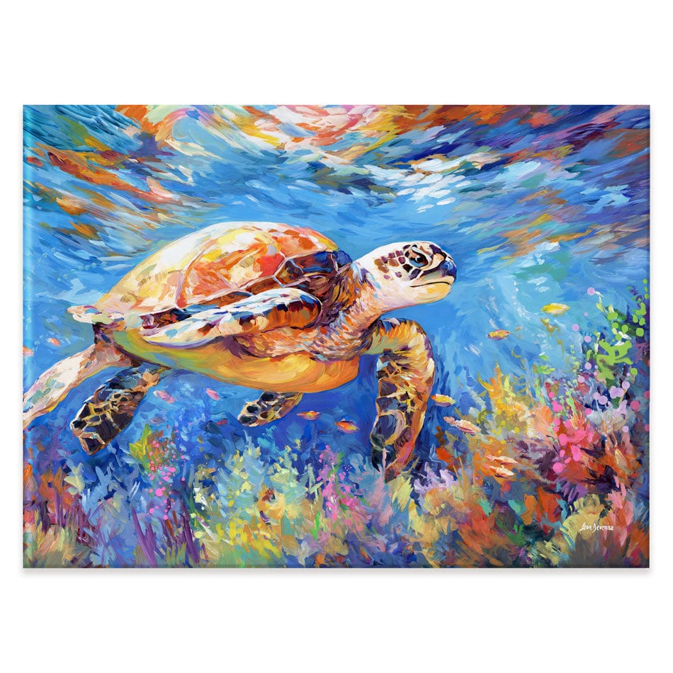 Sea Turtles Adventure Canvas Print wall art product Leon Devenice