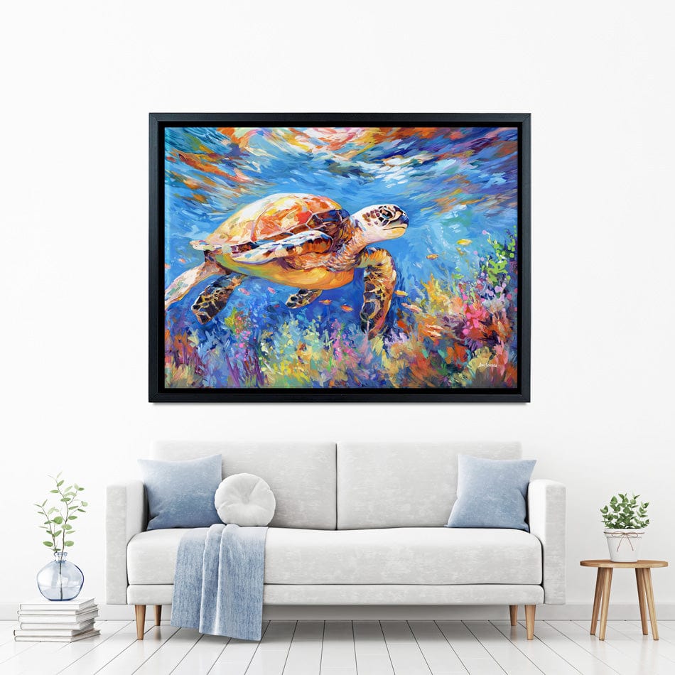 Sea Turtles Adventure Canvas Print wall art product Leon Devenice