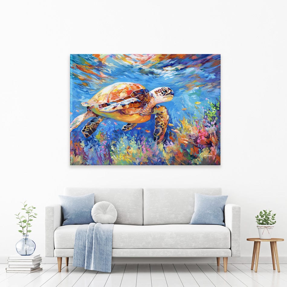 Sea Turtles Adventure Canvas Print wall art product Leon Devenice