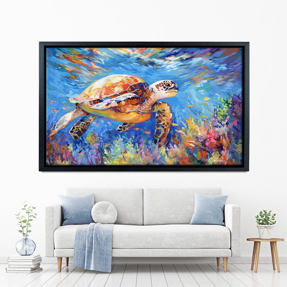 Sea Turtles Adventure Canvas Print wall art product Leon Devenice