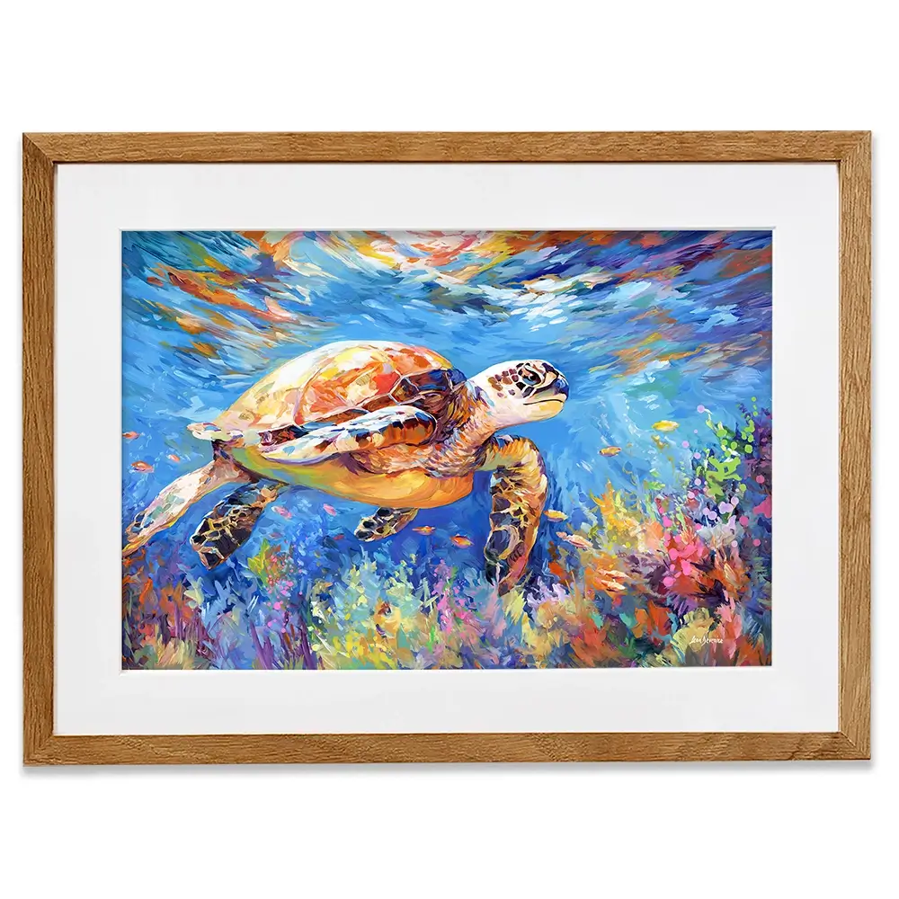 Sea Turtles Adventure Framed Art Print Sea Turtles Adventure Framed Art Print wall art product Leon Devenice