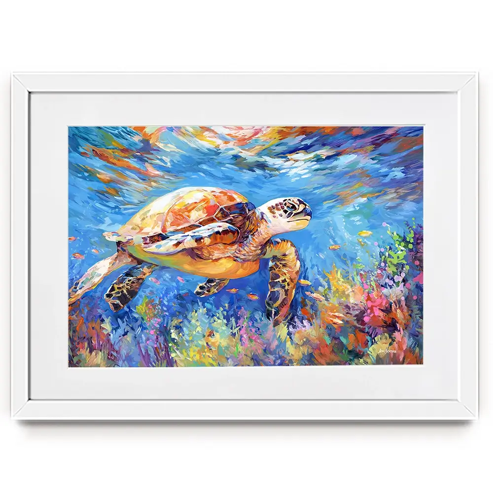 Sea Turtles Adventure Framed Art Print Sea Turtles Adventure Framed Art Print wall art product Leon Devenice