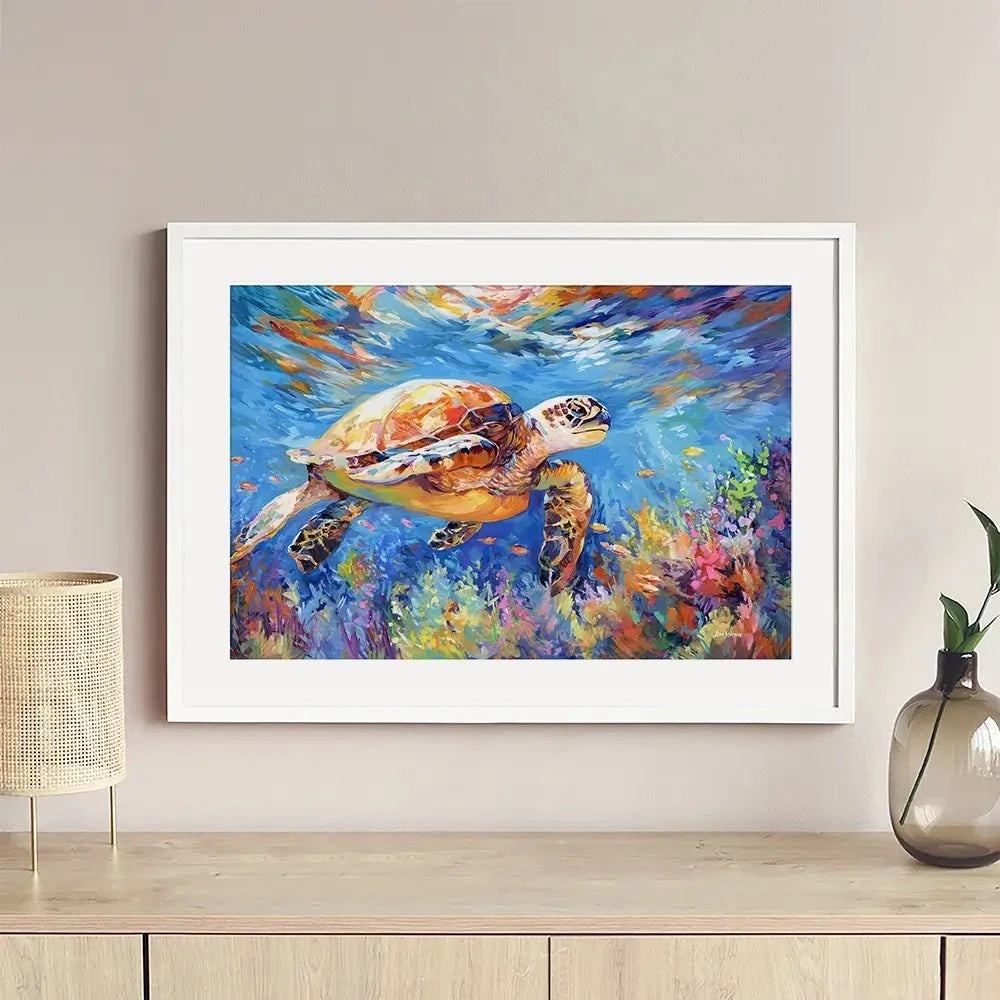 Sea Turtles Adventure Framed Art Print Sea Turtles Adventure Framed Art Print wall art product Leon Devenice