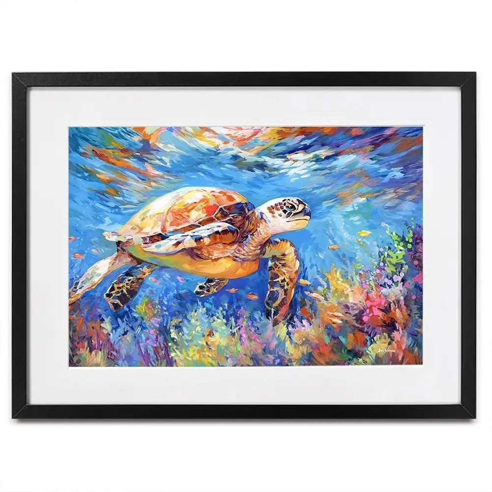 Sea Turtles Adventure Framed Art Print Sea Turtles Adventure Framed Art Print wall art product Leon Devenice