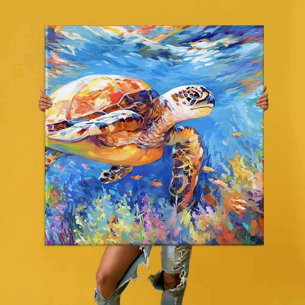Sea Turtles Adventure Oversized Canvas Print Sea Turtles Adventure Oversized Canvas Print wall art product Art Print Shop