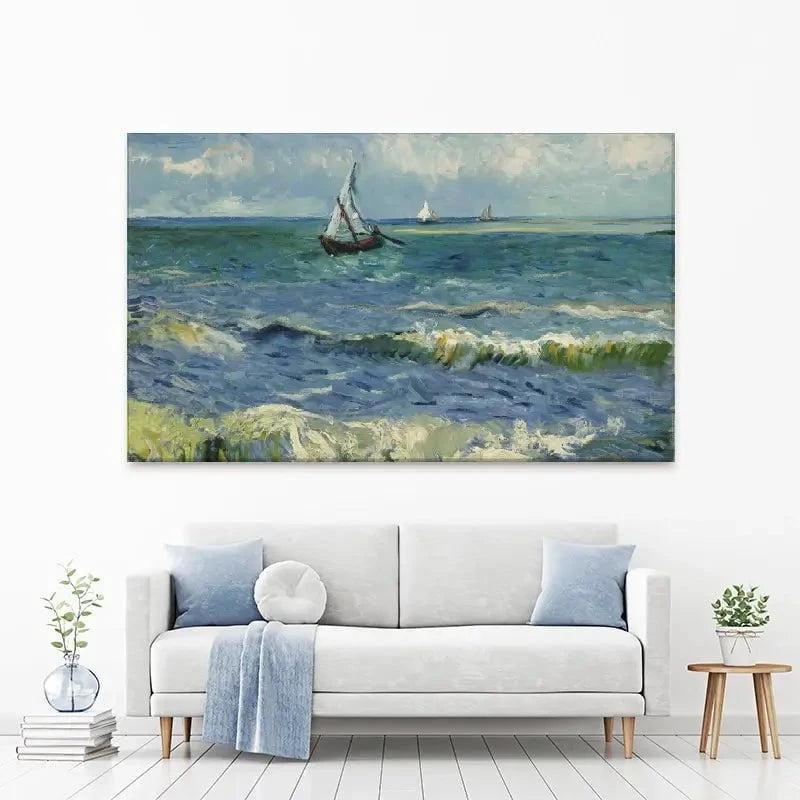 Seascape Near Les Saintes-Maries-De-La-Mer Canvas Print Seascape Near Les Saintes-Maries-De-La-Mer Canvas Print wall art product Vincent Van Gogh