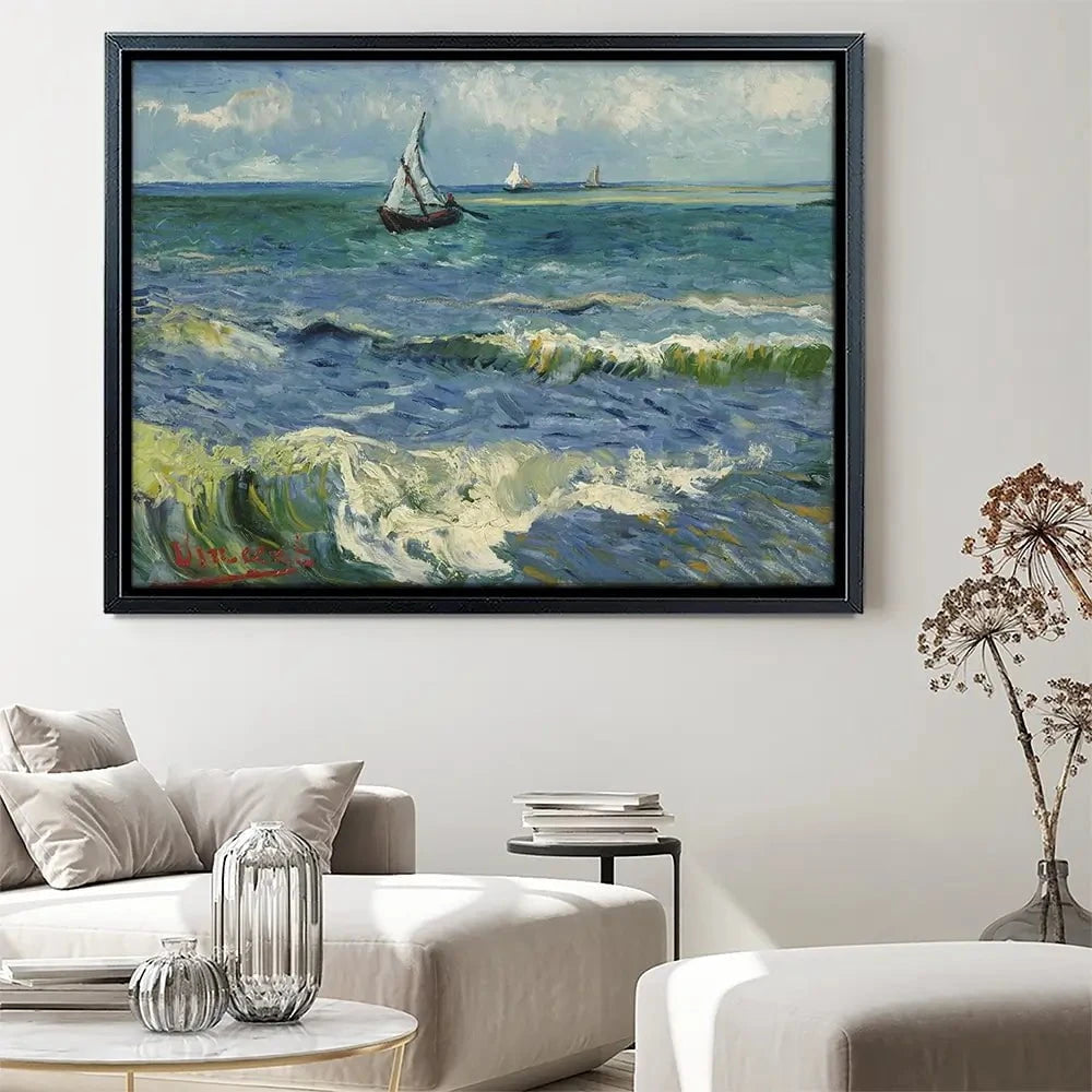 Seascape Near Les Saintes-Maries-De-La-Mer Canvas Print Seascape Near Les Saintes-Maries-De-La-Mer Canvas Print wall art product Vincent Van Gogh