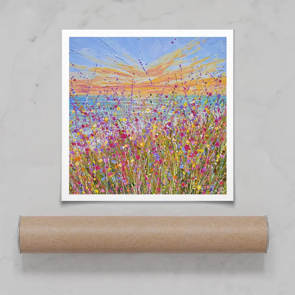 Seaside Bloom Square Art Print Seaside Bloom Square Art Print wall art product Olga Tkachyk