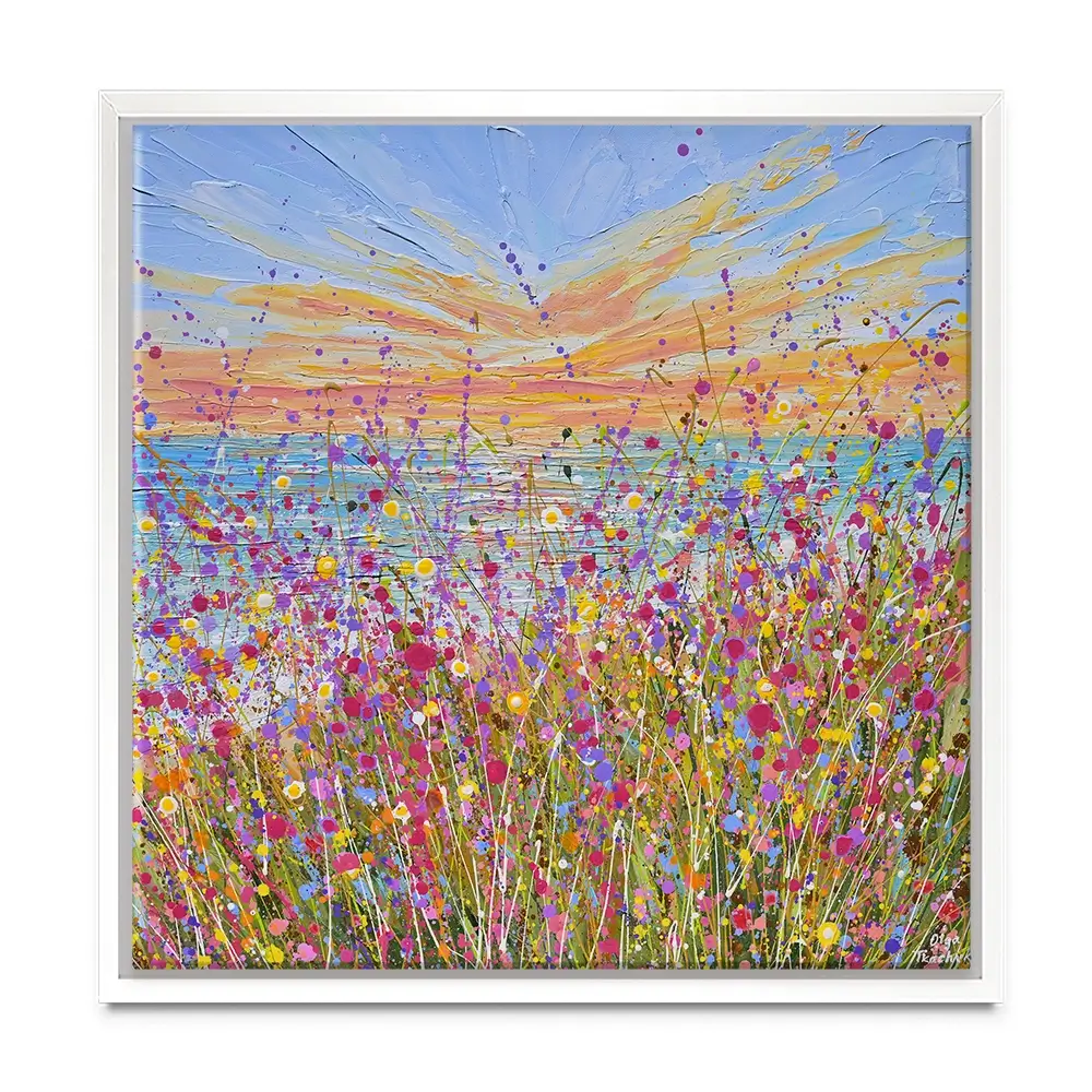 Seaside Bloom Square Canvas Print Seaside Bloom Square Canvas Print wall art product Olga Tkachyk