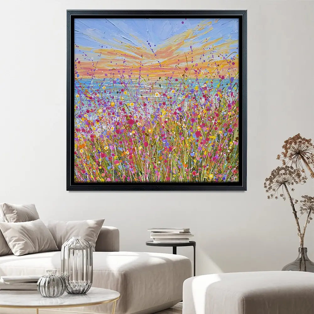 Seaside Bloom Square Canvas Print Seaside Bloom Square Canvas Print wall art product Olga Tkachyk