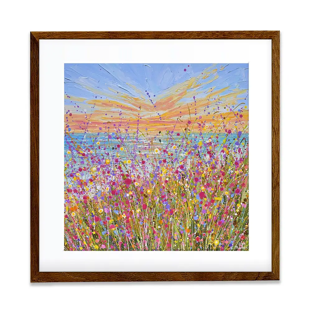 Seaside Bloom Square Framed Art Print Seaside Bloom Square Framed Art Print wall art product Olga Tkachyk