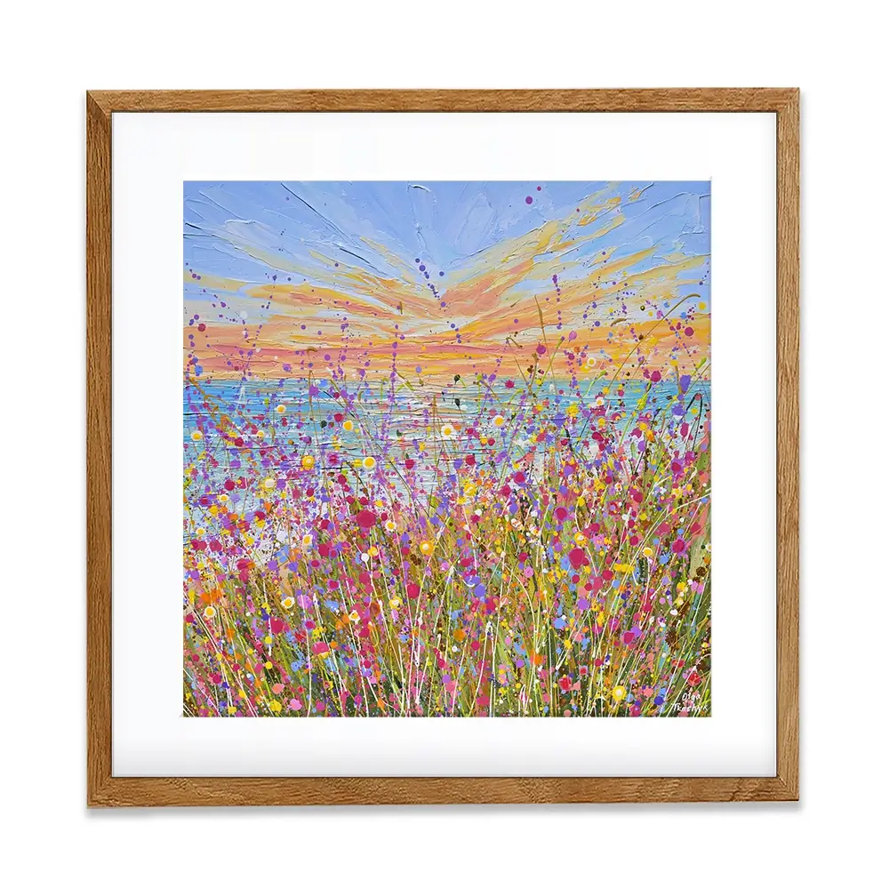 Seaside Bloom Square Framed Art Print Seaside Bloom Square Framed Art Print wall art product Olga Tkachyk