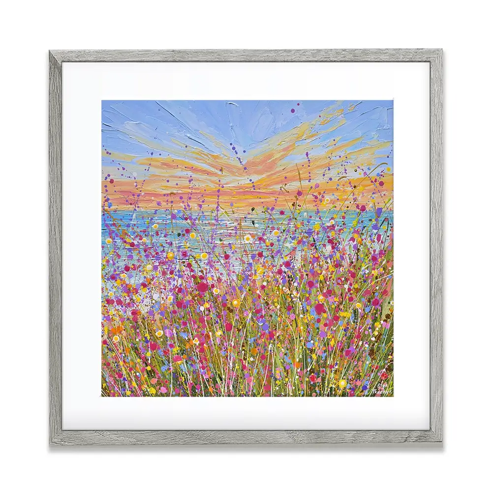 Seaside Bloom Square Framed Art Print Seaside Bloom Square Framed Art Print wall art product Olga Tkachyk
