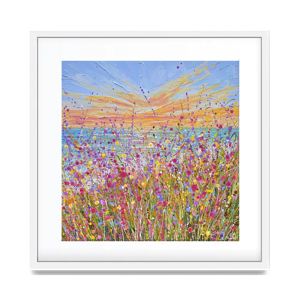 Seaside Bloom Square Framed Art Print Seaside Bloom Square Framed Art Print wall art product Olga Tkachyk