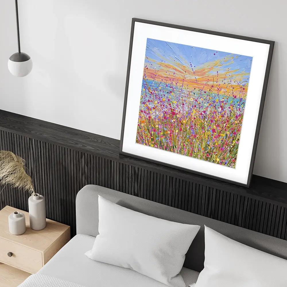 Seaside Bloom Square Framed Art Print Seaside Bloom Square Framed Art Print wall art product Olga Tkachyk