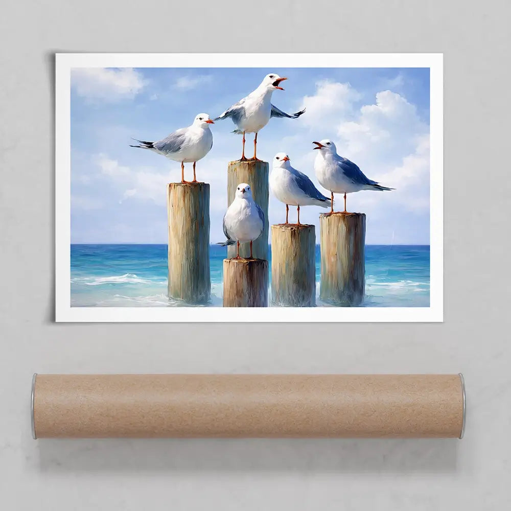 Seaside Seagulls Art Print Seaside Seagulls Art Print wall art product David Alexander Elder
