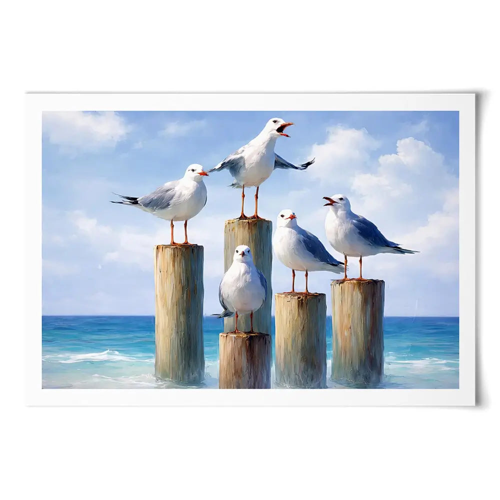 Seaside Seagulls Art Print Seaside Seagulls Art Print wall art product David Alexander Elder