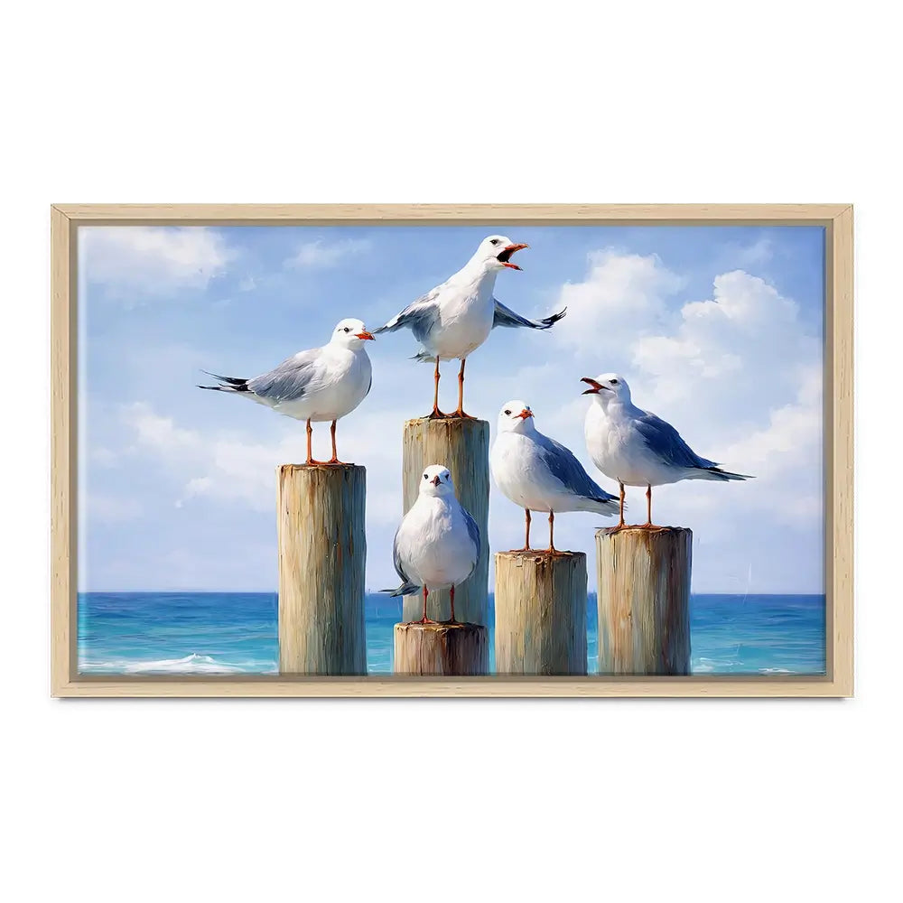Seaside Seagulls Canvas Print Seaside Seagulls Canvas Print wall art product David Alexander Elder