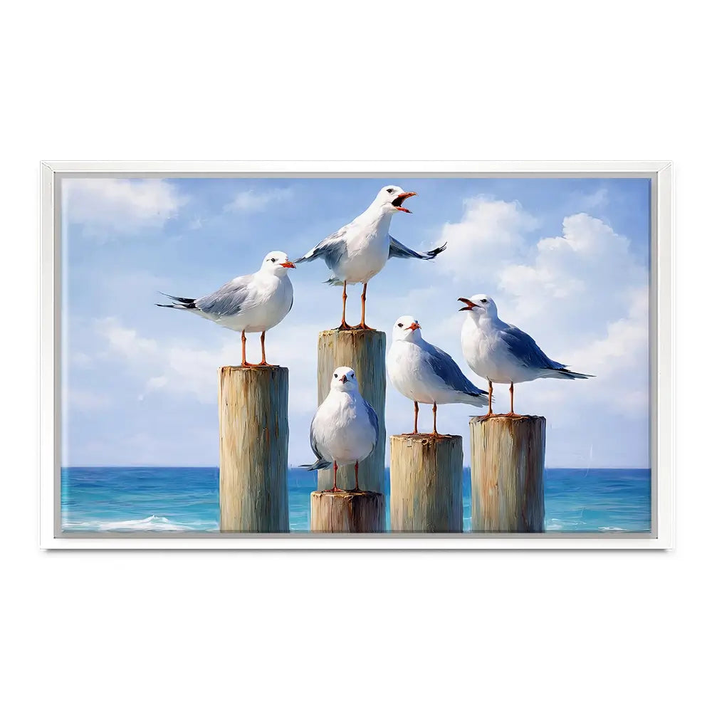 Seaside Seagulls Canvas Print Seaside Seagulls Canvas Print wall art product David Alexander Elder