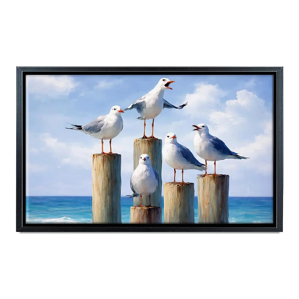Seaside Seagulls Canvas Print Seaside Seagulls Canvas Print wall art product David Alexander Elder