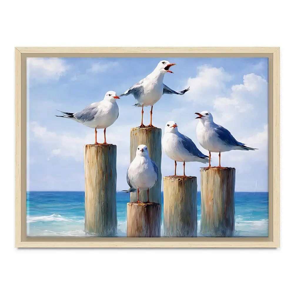 Seaside Seagulls Canvas Print Seaside Seagulls Canvas Print wall art product David Alexander Elder