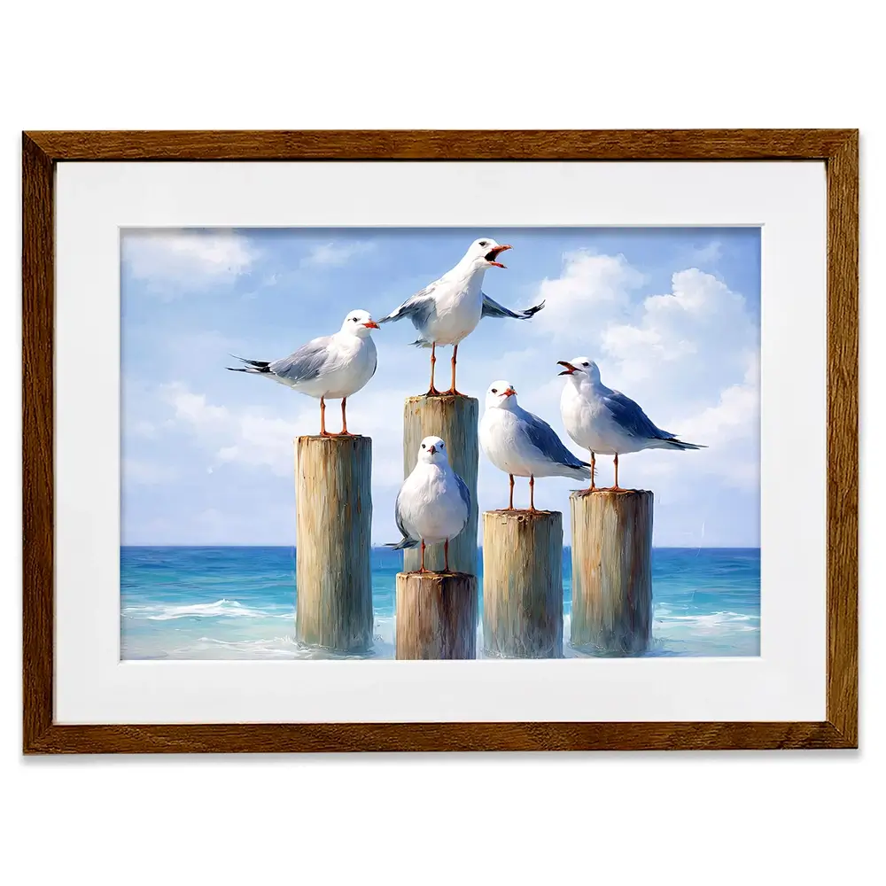 Seaside Seagulls Framed Art Print Seaside Seagulls Framed Art Print wall art product David Alexander Elder