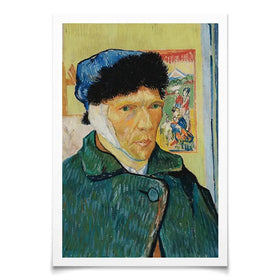 Self Portrait With Bandaged Ear Art Print Self Portrait With Bandaged Ear Art Print wall art product Vincent Van Gogh