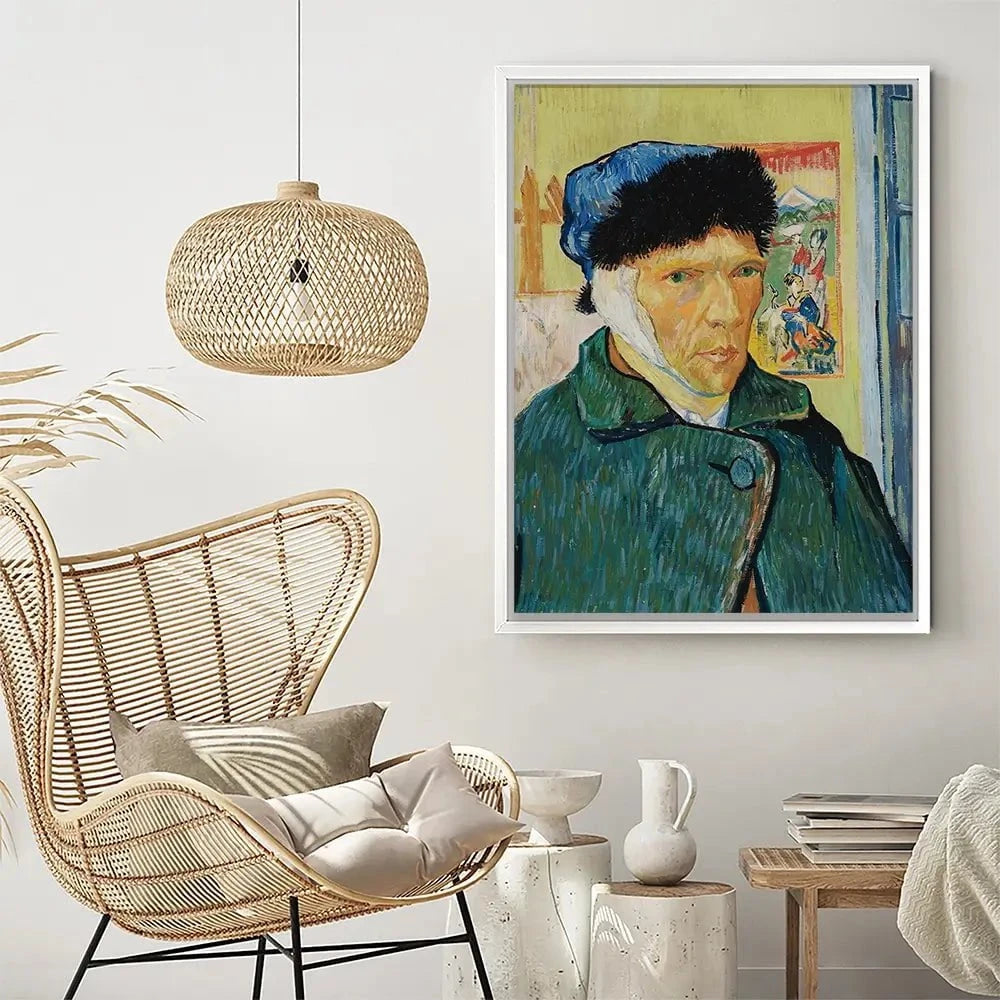 Self Portrait With Bandaged Ear Canvas Print Self Portrait With Bandaged Ear Canvas Print wall art product Vincent Van Gogh