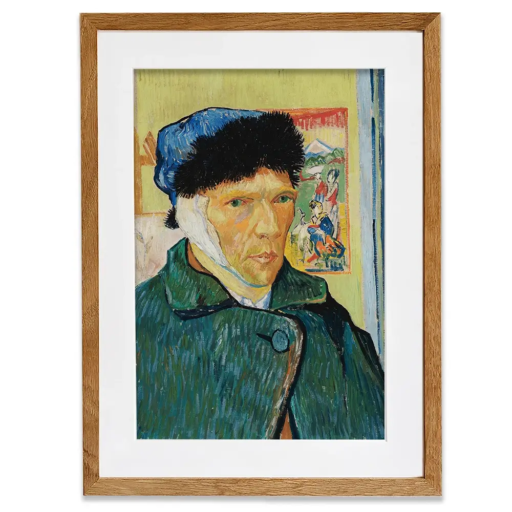Self Portrait With Bandaged Ear Framed Art Print Self Portrait With Bandaged Ear Framed Art Print wall art product Vincent Van Gogh