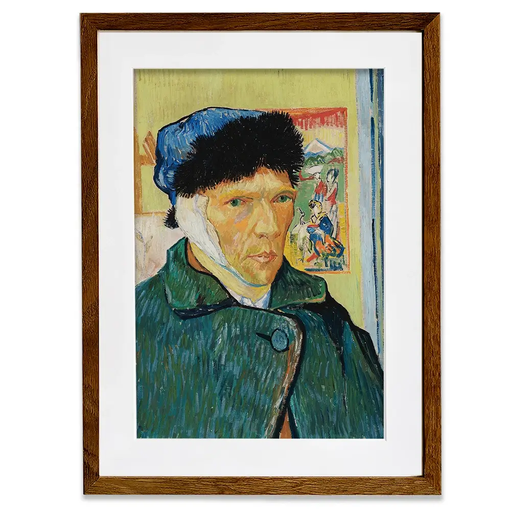 Self Portrait With Bandaged Ear Framed Art Print Self Portrait With Bandaged Ear Framed Art Print wall art product Vincent Van Gogh