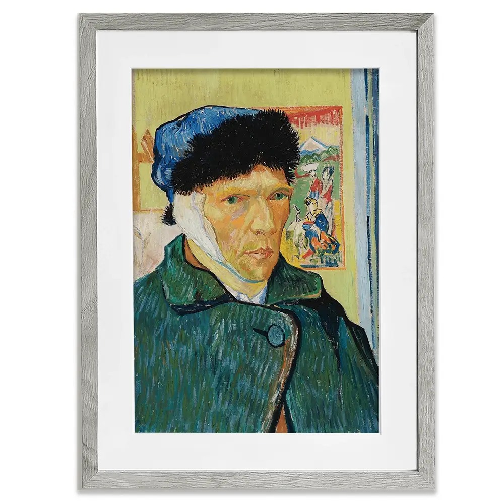 Self Portrait With Bandaged Ear Framed Art Print Self Portrait With Bandaged Ear Framed Art Print wall art product Vincent Van Gogh