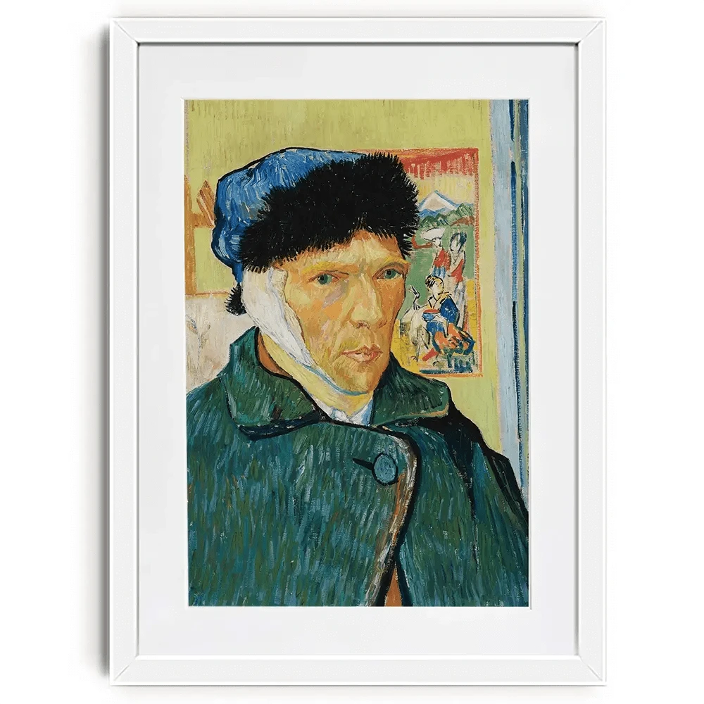Self Portrait With Bandaged Ear Framed Art Print Self Portrait With Bandaged Ear Framed Art Print wall art product Vincent Van Gogh