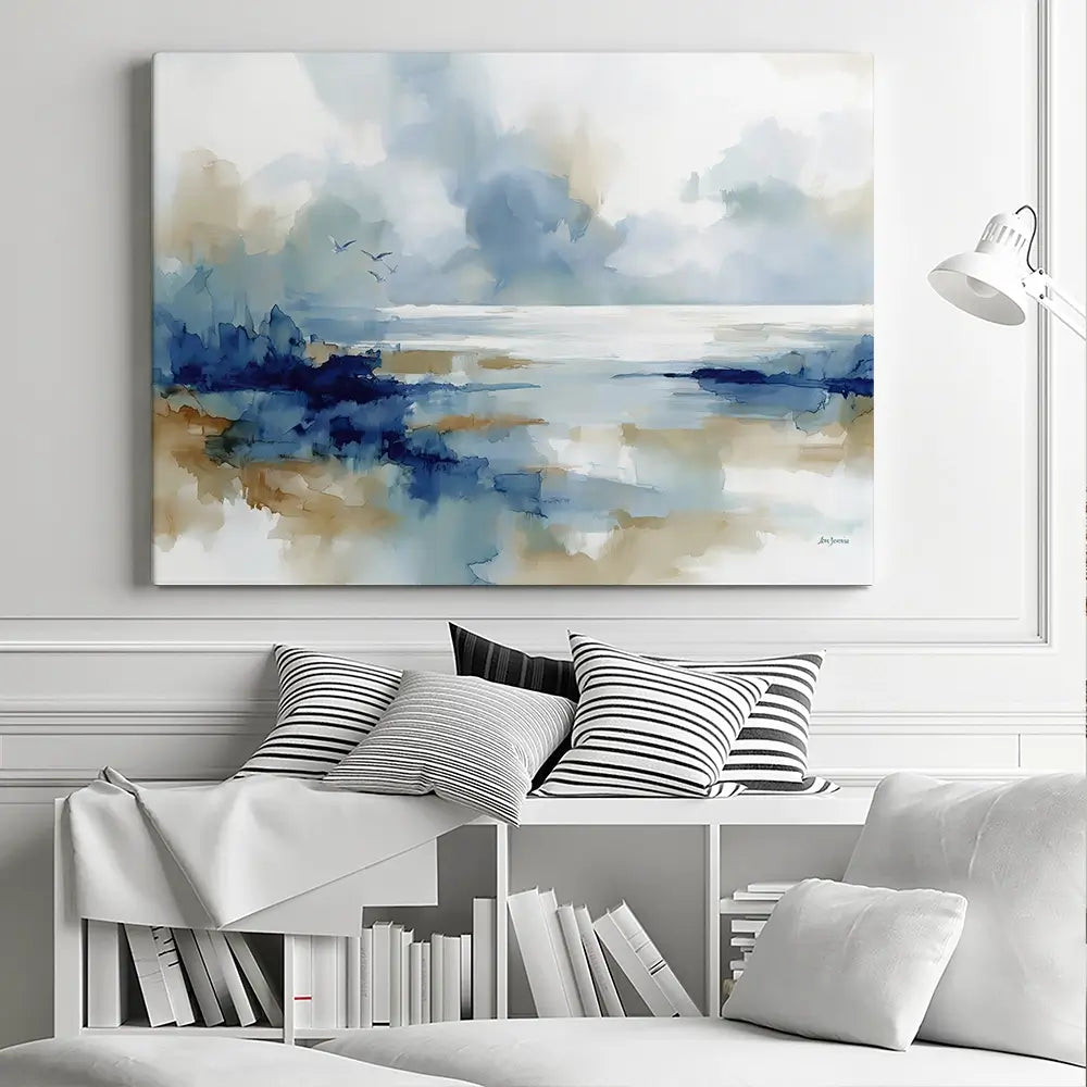 Serene Coastal View Canvas Print Serene Coastal View Canvas Print wall art product Leon Devenice