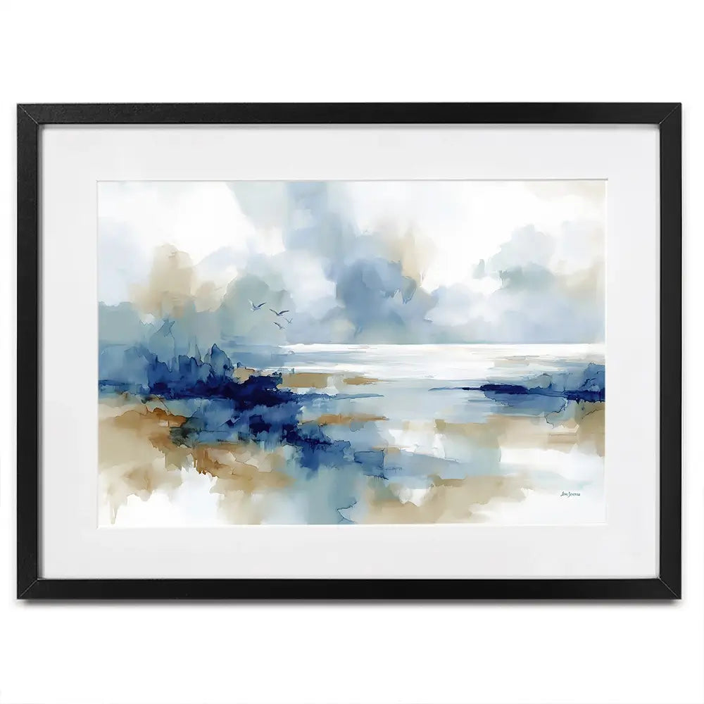 Serene Coastal View Framed Art Print Serene Coastal View Framed Art Print wall art product Leon Devenice