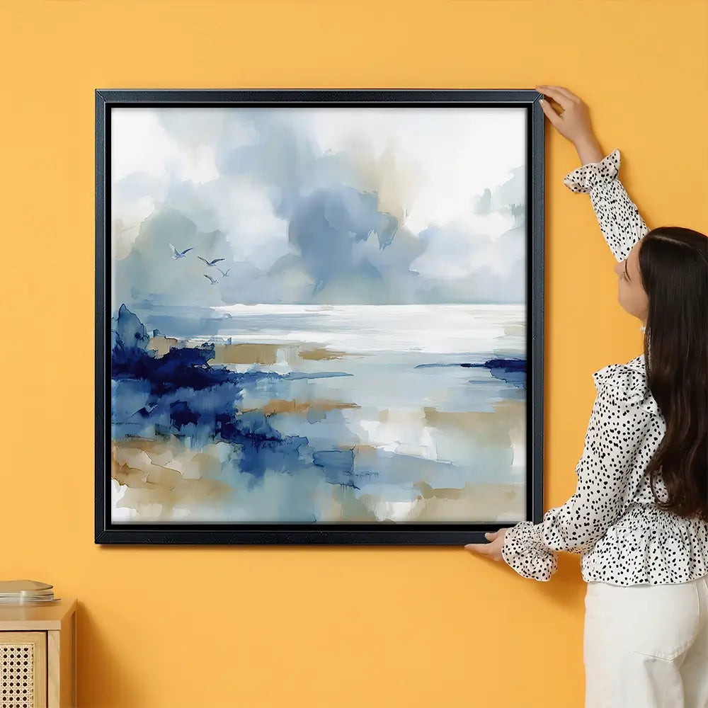 Serene Coastal View Oversized Canvas Print Serene Coastal View Oversized Canvas Print wall art product Leon Devenice