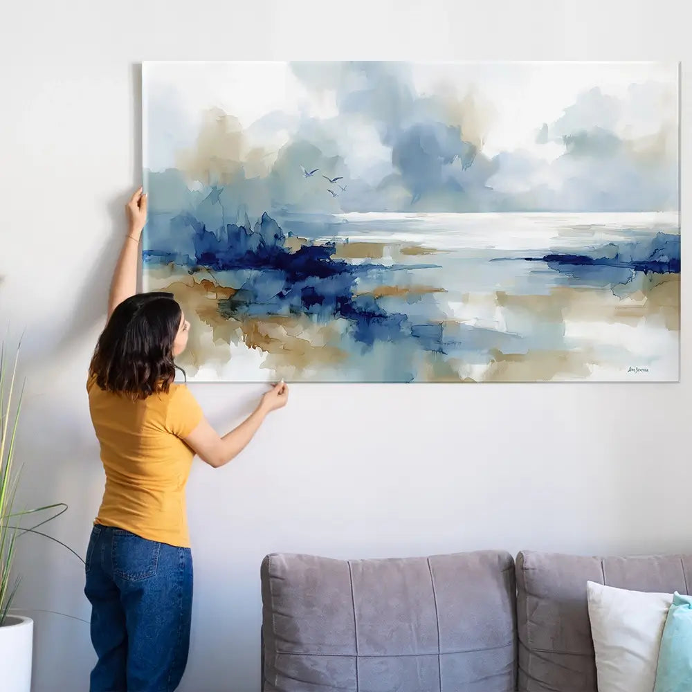 Serene Coastal View Oversized Canvas Print Serene Coastal View Oversized Canvas Print wall art product Leon Devenice