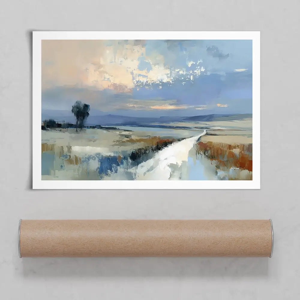 Serene Distant Hills Art Print Serene Distant Hills Art Print wall art product Leon Devenice