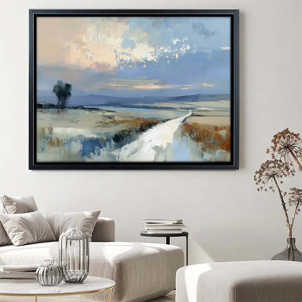 Serene Distant Hills Canvas Print Serene Distant Hills Canvas Print wall art product Leon Devenice