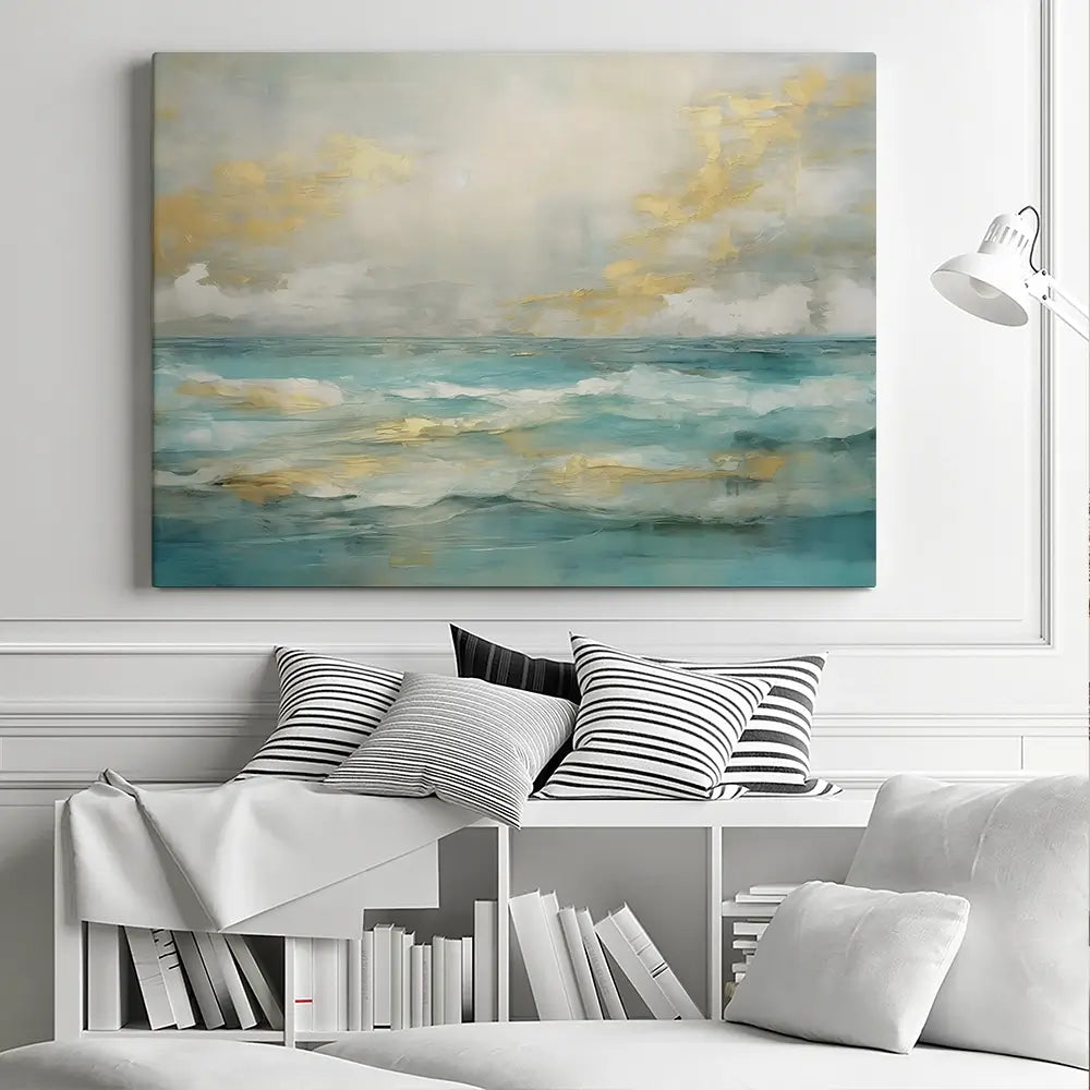 Serene Green Canvas Print Serene Green Canvas Print wall art product Art Print Shop