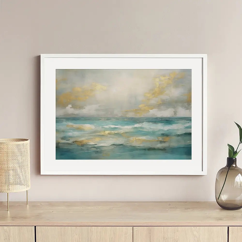 Serene Green Framed Art Print Serene Green Framed Art Print wall art product Art Print Shop