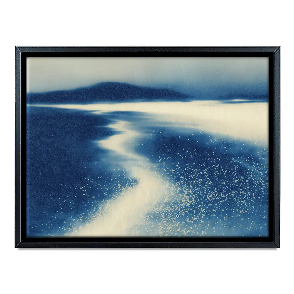 Serene Shoreline Flow Canvas Print Serene Shoreline Flow Canvas Print wall art product Chromatic Storm Studio