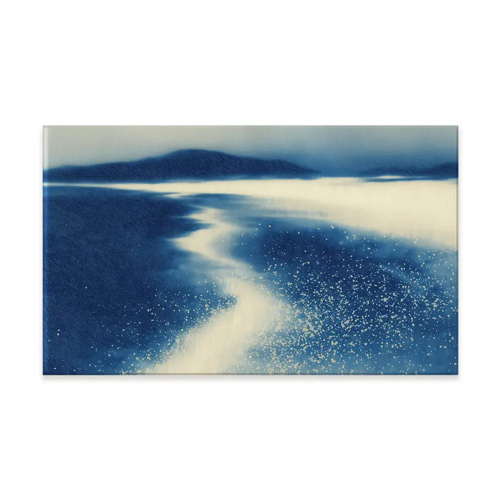 Serene Shoreline Flow Canvas Print Serene Shoreline Flow Canvas Print wall art product Chromatic Storm Studio