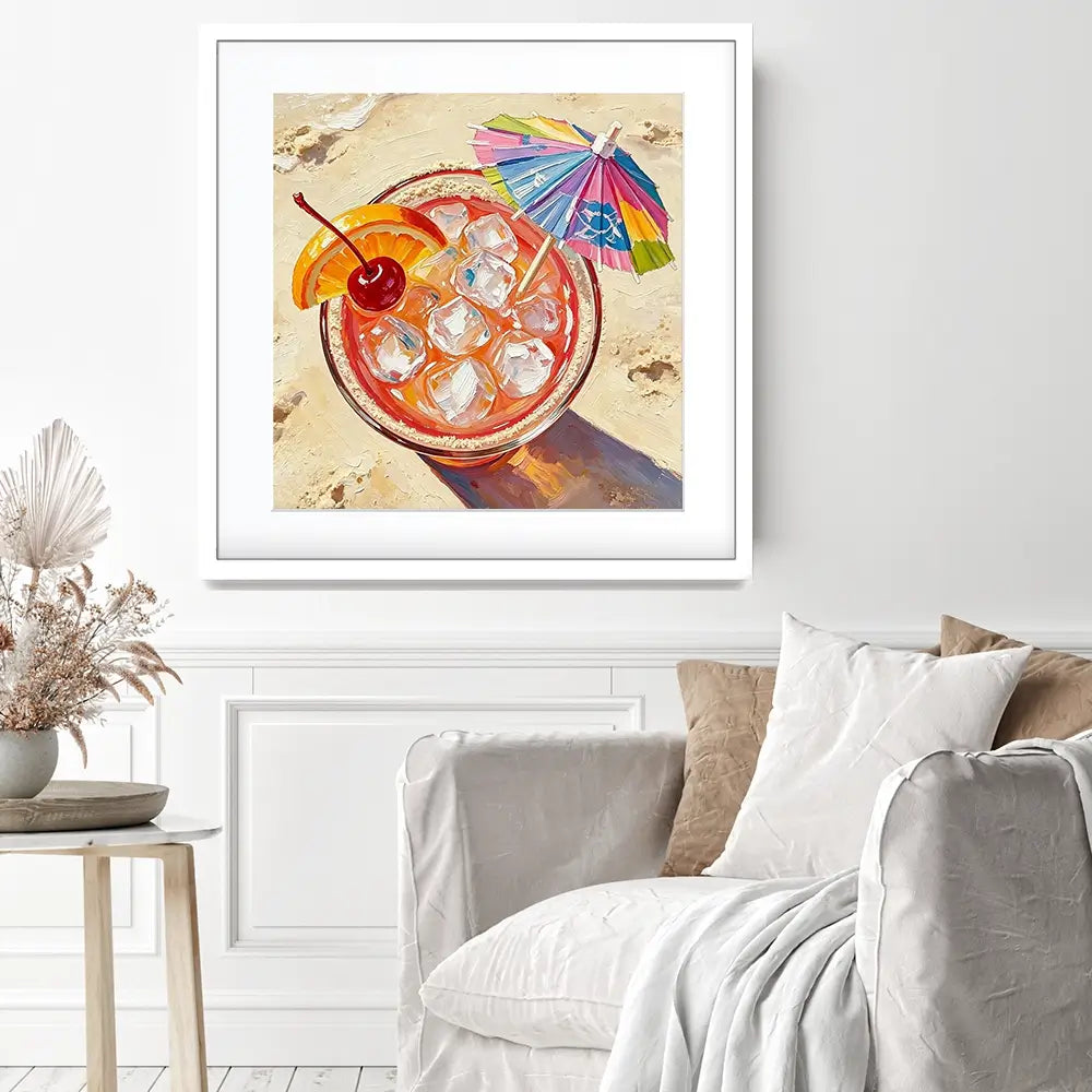 Sex On The Beach Cocktail Square Framed Art Print Sex On The Beach Cocktail Square Framed Art Print wall art product David Alexander Elder