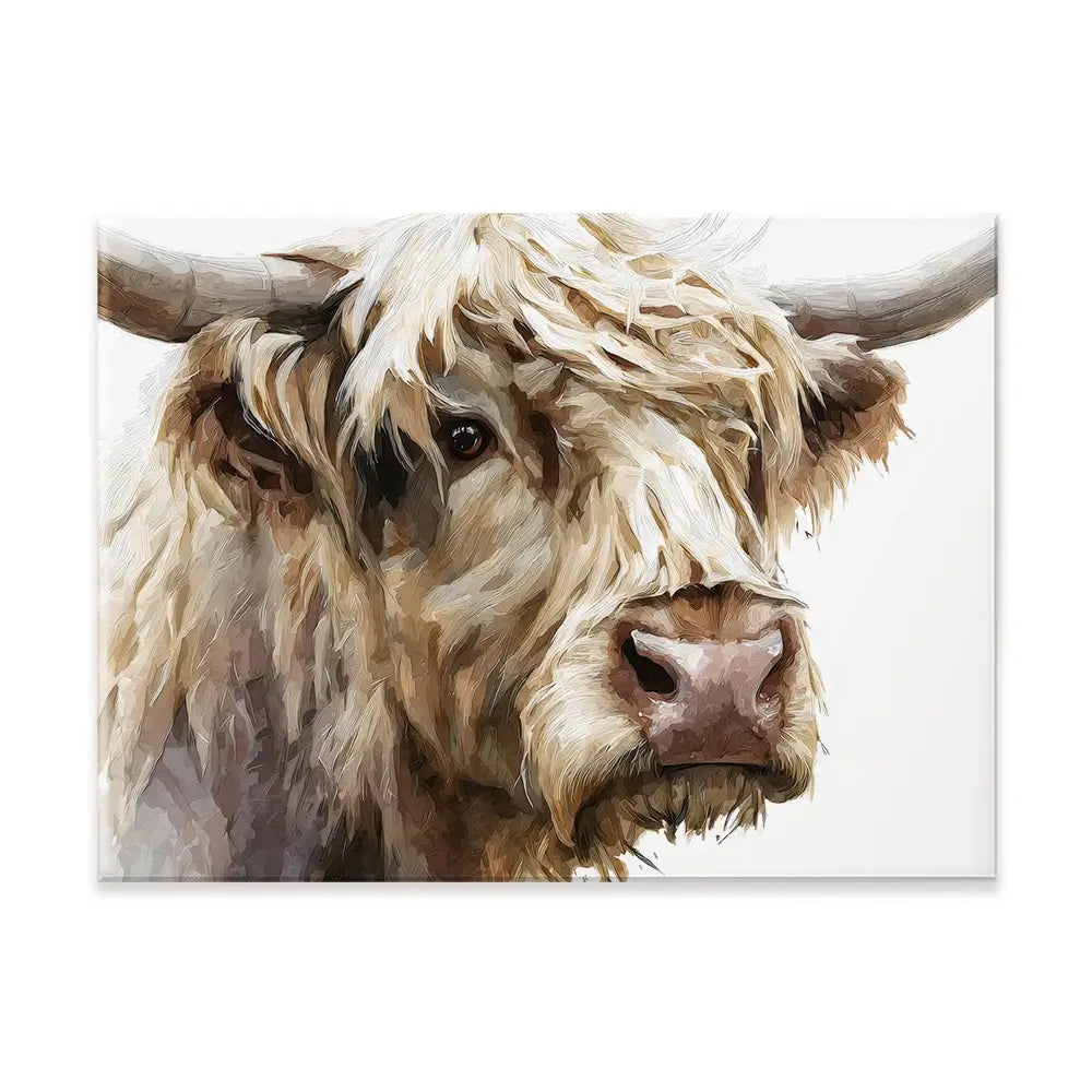 Shaggy Highland Cow Canvas Print Shaggy Highland Cow Canvas Print wall art product Petal Prints Design - Independent